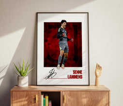 Senne Lammens Poster Manchester Football Print, Soccer Wall Art 4398975613