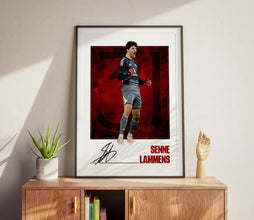 Senne Lammens Poster Manchester Football Print, Soccer Wall Art 4398975613