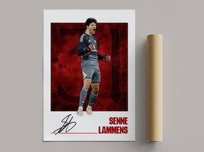 Senne Lammens Poster Manchester Football Print, Soccer Wall Art 4398975613