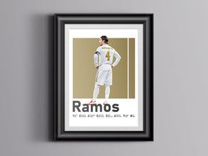 Sergio Ramos Poster Spanish Soccer Legend Wall Art Sport Poster 1591679014