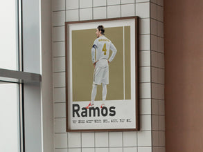 Sergio Ramos Poster Spanish Soccer Legend Wall Art Sport Poster 1591679014