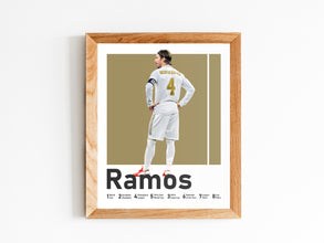 Sergio Ramos Poster Spanish Soccer Legend Wall Art Sport Poster 1591679014