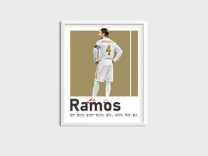 Sergio Ramos Poster Spanish Soccer Legend Wall Art Sport Poster 1591679014