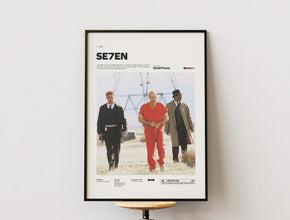 Seven Film Poster, Se7en Alternative Movie Print, Brad Pitt and Morgan Freeman Starring Seven Movie Art, Cinematic Room Decor 1871657968