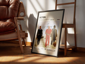 Seven Film Poster, Se7en Alternative Movie Print, Brad Pitt and Morgan Freeman Starring Seven Movie Art, Cinematic Room Decor 1871657968