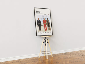 Seven Film Poster, Se7en Alternative Movie Print, Brad Pitt and Morgan Freeman Starring Seven Movie Art, Cinematic Room Decor 1871657968
