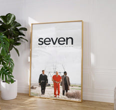 Seven Poster,Movie Print, Gift for Movie Lovers, Printable Wall Art, Minimal Movie Poster, Brad Pitt, Morgan Freeman Movie, Se7en Print 1875969818