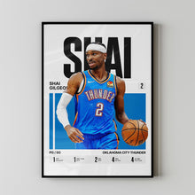Shai Gilgeous-Alexander #2 Poster SGA Basketball Wall Art