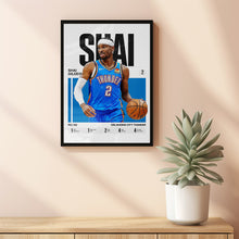 Shai Gilgeous-Alexander #2 Poster SGA Basketball Wall Art
