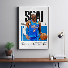 Shai Gilgeous-Alexander #2 Poster SGA Basketball Wall Art
