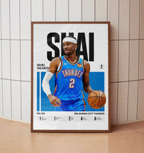 Shai Gilgeous-Alexander #2 Poster SGA Basketball Wall Art