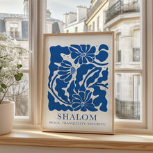 Shalom Art Print, Christian Wall Art, Christian Poster, Blue Botanical Pattern Poster For Wall Decor, Shalom Art Printable, DIGITAL Download 1779307441