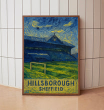 Sheffield Wednesday Gift, Hillsborough Graphic Art Poster, Birthday Present for Him Her, Various Print Sizes