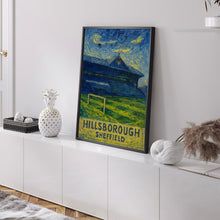Sheffield Wednesday Gift, Hillsborough Graphic Art Poster, Birthday Present for Him Her, Various Print Sizes