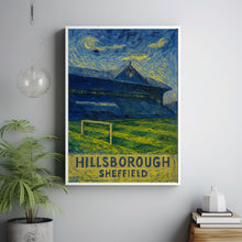 Sheffield Wednesday Gift, Hillsborough Graphic Art Poster, Birthday Present for Him Her, Various Print Sizes