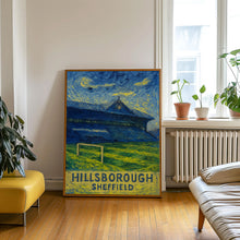 Sheffield Wednesday Gift, Hillsborough Graphic Art Poster, Birthday Present for Him Her, Various Print Sizes