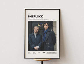 Sherlock Poster,  Benedict Cumberbatch and Martin Freeman Poster Print, Sherlock Holmes Tv Series Alternative Poster, Cinematic Wall Decor 1881868908
