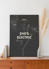 She's Electric, Music Print Design - Wall Art - Home Decor - Band art - Rock posters - Gifts for music lovers 1171768551
