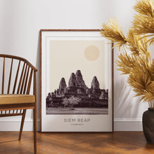 Siem Reap Poster Print, Siem Reap Travel Poster, Siem Reap Minimalistic Wall Art, Siem Reap, Cambodia 1882436611