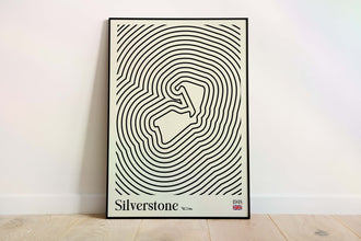 Silverstone F1 Track Poster Bauhaus Style Formula One Art (Minimalist Movie Poster) 1334104721