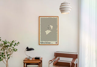 Silverstone F1 Track Poster Bauhaus Style Formula One Art (Minimalist Movie Poster) 1334104721