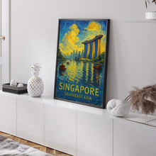 Singapore Asia Travel Poster Wall Art, Singapore Southeast Asia Poster, Singapore Travel Poster, Asia Travel Gift