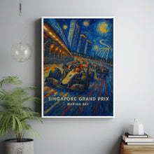 Singapore Grand Prix Poster – Electrifying Formula 1 Night Race at Marina Bay Circuit