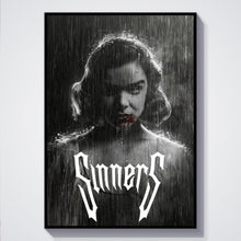 Sinners Hailee Steinfeld Movie Poster, Black & White Horror Wall Art Print, Ryan Coogler Glossy Large Format Wall Art, Decor Perfect Gift 4295782166