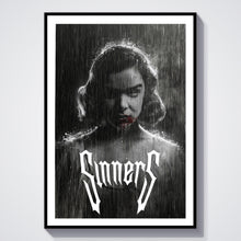 Sinners Hailee Steinfeld Movie Poster, Black & White Horror Wall Art Print, Ryan Coogler Glossy Large Format Wall Art, Decor Perfect Gift 4295782166