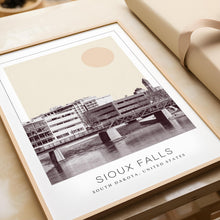 Sioux Falls Poster Print, Sioux Falls Travel Poster, Sioux Falls Minimalistic Wall Art, Sioux Falls, South Dakota, United States 1882438071