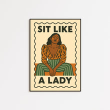 Sit Like a Lady – Bold Feminist Retro Poster Print 4312338468