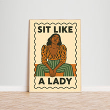 Sit Like a Lady – Bold Feminist Retro Poster Print 4312338468