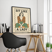 Sit Like a Lady – Bold Feminist Retro Poster Print 4305193111