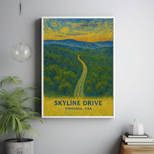 Skyline Drive Print, Skyline Drive Photo Poster, Skyline Drive Travel Wall Art, Skyline Drive Map Print, Skyline Drive Print, Virginia, USA