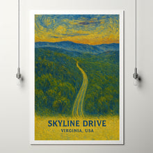 Skyline Drive Print, Skyline Drive Photo Poster, Skyline Drive Travel Wall Art, Skyline Drive Map Print, Skyline Drive Print, Virginia, USA