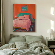 Sleep Is Important Artistic Trendy Bedroom Print, Bedroom Wall Decor, Fun Colourful Retro Art, Sleep Quote, Painted Art, Mid Century Print 1821438931