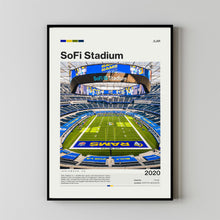 SoFi Stadium Poster, Los Angeles Rams Poster Print, NFL Stadium Poster, Football Fan Gift Print
