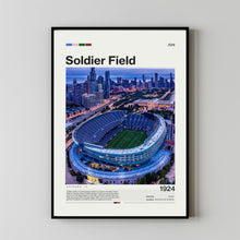 Soldier Field Poster, Chicago Bears Poster Print, NFL Stadium Poster, Football Fan Gift Print