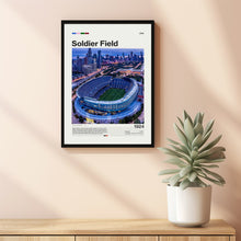 Soldier Field Poster, Chicago Bears Poster Print, NFL Stadium Poster, Football Fan Gift Print