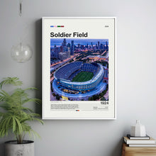 Soldier Field Poster, Chicago Bears Poster Print, NFL Stadium Poster, Football Fan Gift Print