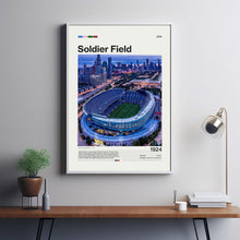 Soldier Field Poster, Chicago Bears Poster Print, NFL Stadium Poster, Football Fan Gift Print