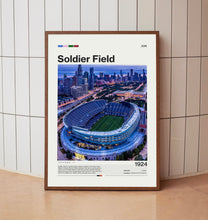 Soldier Field Poster, Chicago Bears Poster Print, NFL Stadium Poster, Football Fan Gift Print