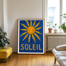 Soleil Colourful Summer Print, Retro Sun Poster, Abstract Modern Sun Decor, Trendy Pink And Yellow Sun Art, Boho Contemporary Aesthetic Art