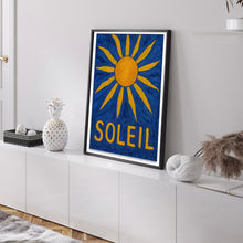 Soleil Colourful Summer Print, Retro Sun Poster, Abstract Modern Sun Decor, Trendy Pink And Yellow Sun Art, Boho Contemporary Aesthetic Art