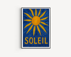 Soleil Colourful Summer Print, Retro Sun Poster, Abstract Modern Sun Decor, Trendy Pink And Yellow Sun Art, Boho Contemporary Aesthetic Art