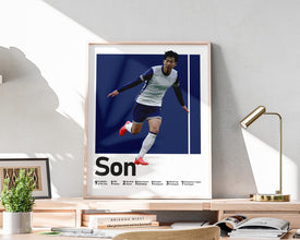 Son Heung-min Poster South Korean Soccer Star Wall Art Sport Poster 1850151952