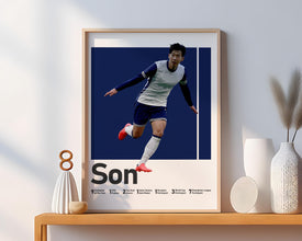 Son Heung-min Poster South Korean Soccer Star Wall Art Sport Poster 1850151952