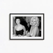 Sophia Loren And Jayne Mansfield Poster, Hollywood Black and White Wall Art, Vintage Print, Photography Prints, Museum Quality Photo Print 1620778929