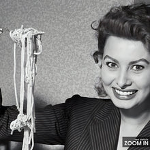 Sophia Loren Eating Spaghetti Poster, Hollywood Black and White Wall Art, Vintage Print, Photography Prints, Museum Quality Photo Art Print 1620778673