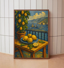 Sorrento Italy Lemon Coast Travel Print, Sorrento Italy Lemons Travel Poster Print, Sorrento Wall Art, Fruit Travel Wall Decor